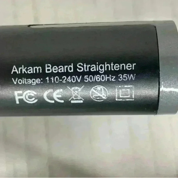 Arkam Beard Straightener Electric Brush Black Tested - Picture 2 of 3